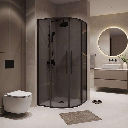 Niagara Душевой уголок Nova 90x90 NG-2826-34BLACK – картинка-3